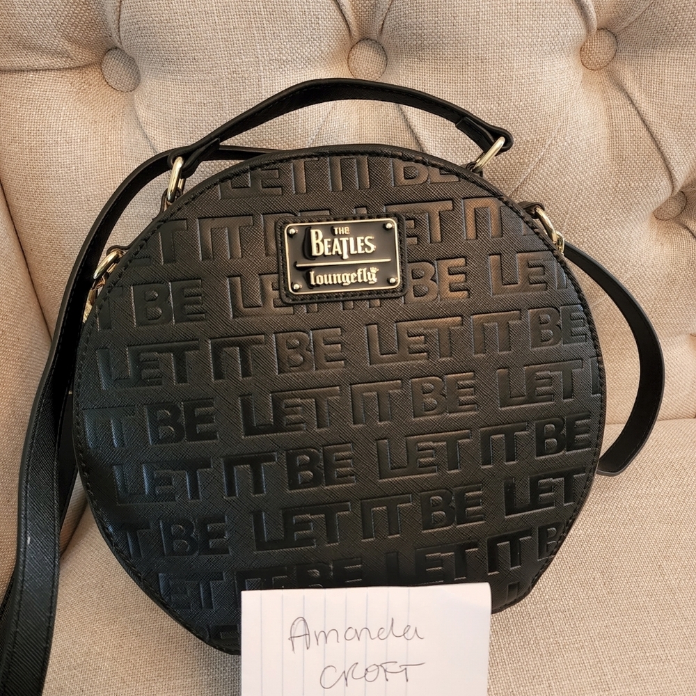 Loungefly The Beatles Let It Be Black Crossbody Bag